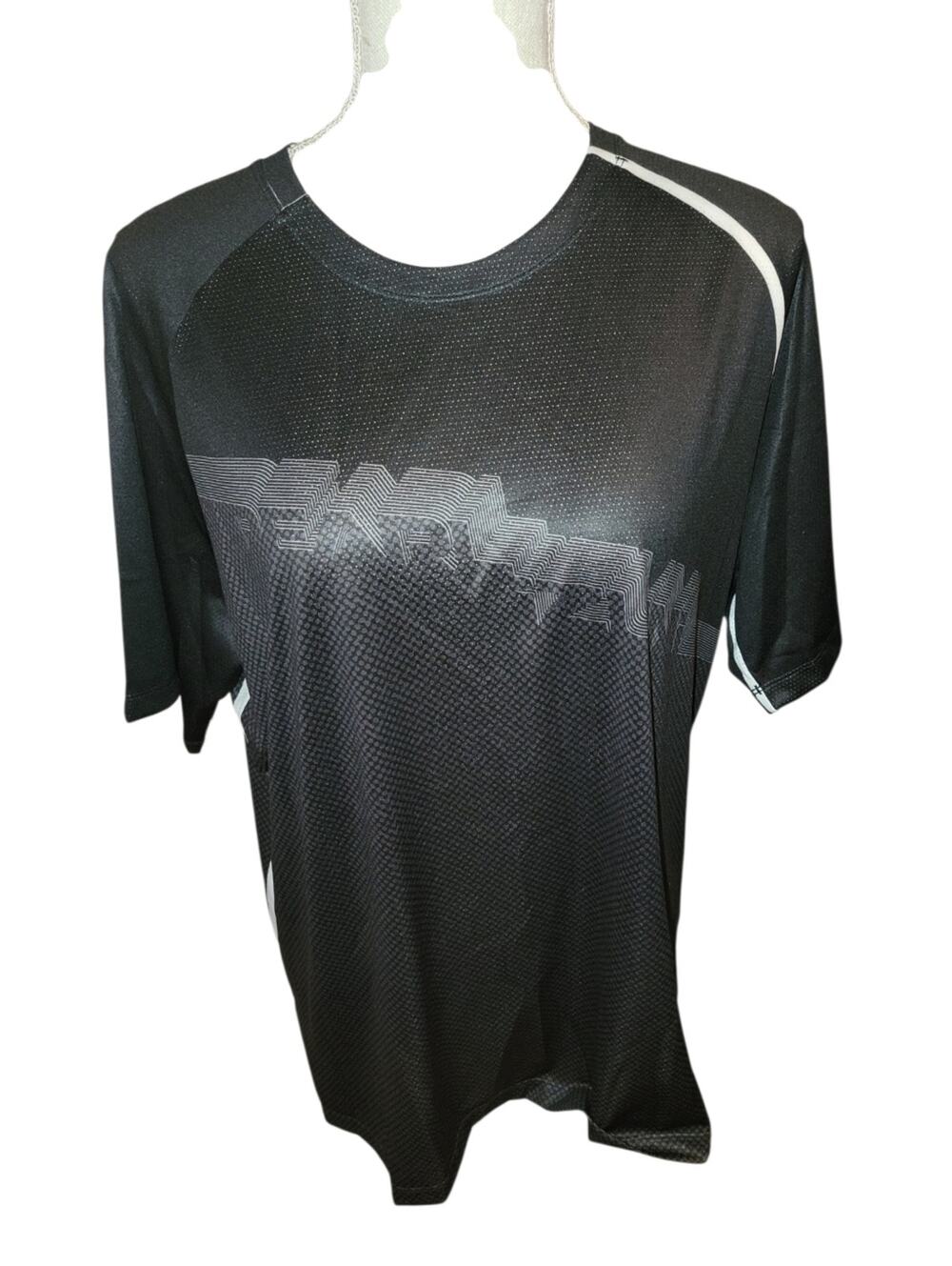 Pearl Izumi Black White Mesh Style Short Sleeve Shirt Size Large